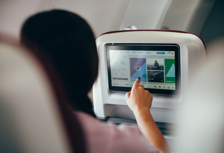 LEVEL customer using on-board screen