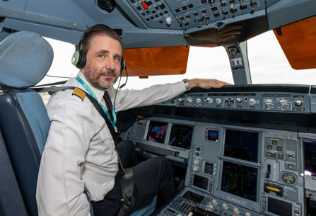 LEVEL pilot in cockpit