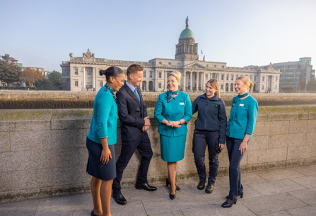 Aer Lingus staff in Dublin