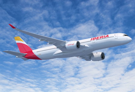 Iberia A350 900 in air
