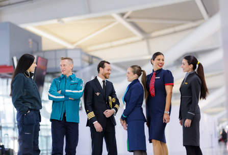 IAG staff members posing at Heathrow